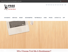 Tablet Screenshot of findmeabookkeeper.com